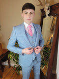 King Light Blue Suit By Shelby & Sons