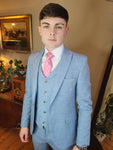 King Light Blue Suit By Shelby & Sons