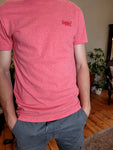 Vintage Logo Pink Marl T-Shirt By SuperDry