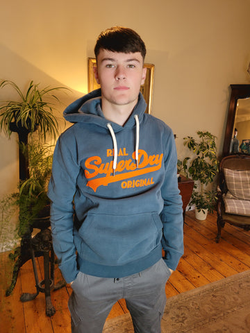 Soda Pop Orion Blue Hoodie By Superdry