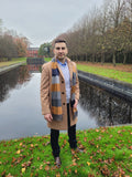 Tan Wool Coat By Digel
