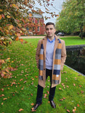 Tan Wool Coat By Digel
