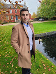 Tan Wool Coat By Digel