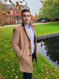 Tan Wool Coat By Digel