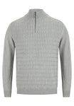 Diego 1/4 Zip Grey Knitwear By 6th Sense