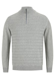 Diego 1/4 Zip Grey Knitwear By 6th Sense