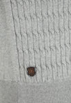 Diego 1/4 Zip Grey Knitwear By 6th Sense