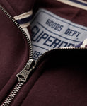 Henley Burgundy Sweatshirt By SuperDry