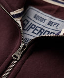 Henley Burgundy Sweatshirt By SuperDry