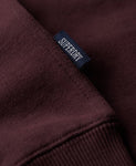 Henley Burgundy Sweatshirt By SuperDry