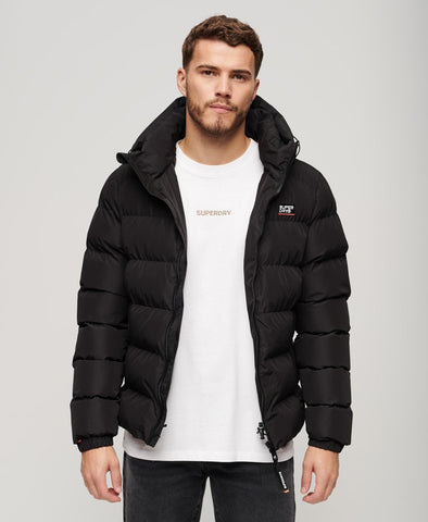 Black Puffer Jacket By SuperDry