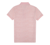 Textured Pink Polo Shirt By Walker & Hunt