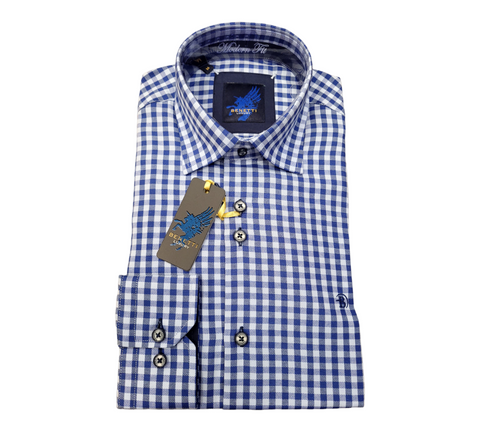 Rhine Blue Check Shirt By Benetti