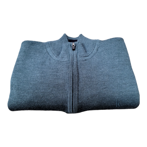 22340A24 Green 1/2 Zip Knitwear By Kessler