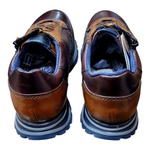 Phillip Navy/Burg Leather Trainer By Bugatti