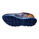 Phillip Navy/Burg Leather Trainer By Bugatti