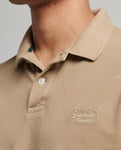 Vint Destroyed S24 Sand Polo Shirt By SuperDry