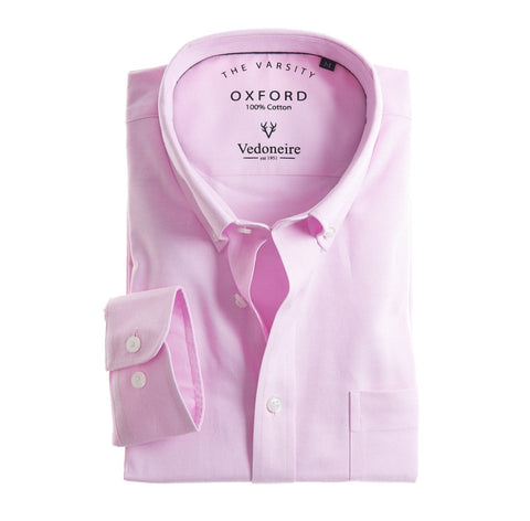 2263 Pink Oxford Shirt By Vedoneire