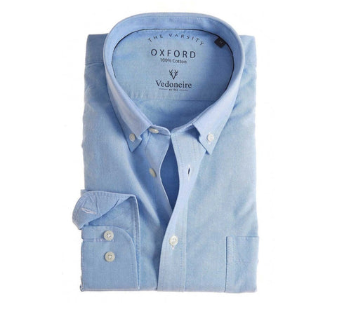 2263 Blue Oxford Shirt By Vedoneire