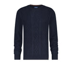 Cable Knit Navy Knitwear By A Fish Named Fred