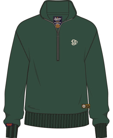 Athletic SD 1/4 Zip Green Sweatshirt By SuperDry