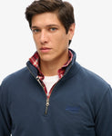 Essentials Navy 1/4 Zip Knitwear By SuperDry