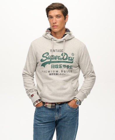 Duo Classic Grey Hoodie By SuperDry
