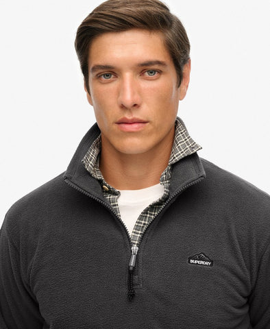 Polar 1/4 Zip Grey Fleece By SuperDry