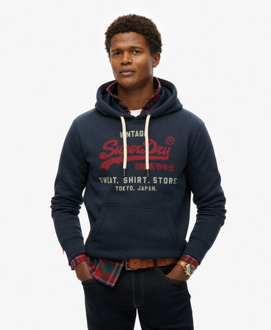 Heritage A25 Navy Hoodie By Superdry