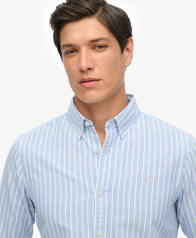 Oxford A25 Blue Stripe Shirt By SuperDry