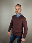 Clayton Crew Neck Knitwear Bitter Chocolate By Selected