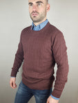 Clayton Crew Neck Knitwear Bitter Chocolate By Selected