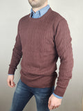 Clayton Crew Neck Knitwear Bitter Chocolate By Selected
