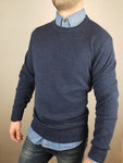 Riley Round Neck Dark Saphire (Navy) Knitwear By 6th Sense