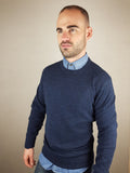 Riley Round Neck Dark Saphire (Navy) Knitwear By 6th Sense