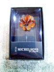 Flower Lapel Pin Orange By Michelsons