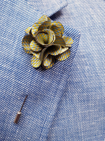 Flower Lapel Pin Light Blue By Michelsons