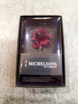 Flower lapel Pin Wine By Michelsons