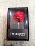 Flower Lapel Pin Bright Red By Michelsons