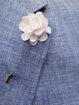 Flower Lapel Pin White By Michelsons