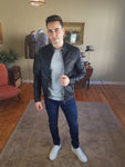 Rocky Leather look Jacket By Jack & Jones