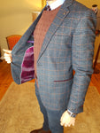 Luca Navy Check Blazer By Marc Darcy