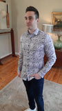 Eclectic Squares Blue Shirt By A Fish Named Fred
