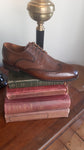 George Brogue Chesnut Shoes By Benetti