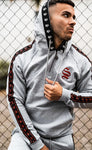 Grey Tape Band Hoodie By Sinners Attire