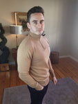 Tan Half Zip Knitwear By Walker & Hunt