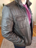 Leather Brown Jacket By DNR