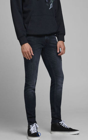 Liam Navy Blue Skinny Jeans By Jack & Jones