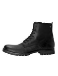 Worka Black Leather Boot By Jack & Jones