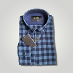 AW CHQ5 Navy Check Shirt By 6th Sense